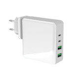 4 Port USB-C PD Chargers 136W Charging QC 3.0 Travel USB Wall Charger With CB KC PSE CE Approved