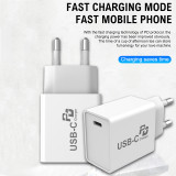 Hot Sale 20W Type-C PD Smart Wall Charger Adapter for Mobile Phone With Plug Can Be Customized