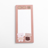 Creative cute sticky note student  memo pad Cartoon plaid cute bear can care convenient message paper note pad customize
