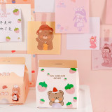 Cute kawaii  gradient classification index stickers memo pad creative milk carton notes customize  stationery 201  sheets