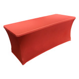 Wholesale Solid colored  4ft / 6ft / 8ft spandex rectangular table covers Stretch Tischdecke