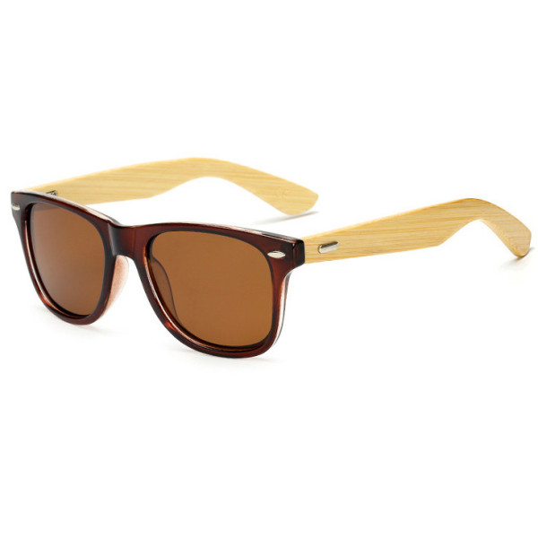 Superhot Eyewear 70107 Custom Logo Brand Polarized Square Bamboo Sunglasses