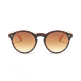 70607 Superhot Eyewear 2019 Round Retro one piece lens Sun glasses Custom Logo Bamboo Sunglasses