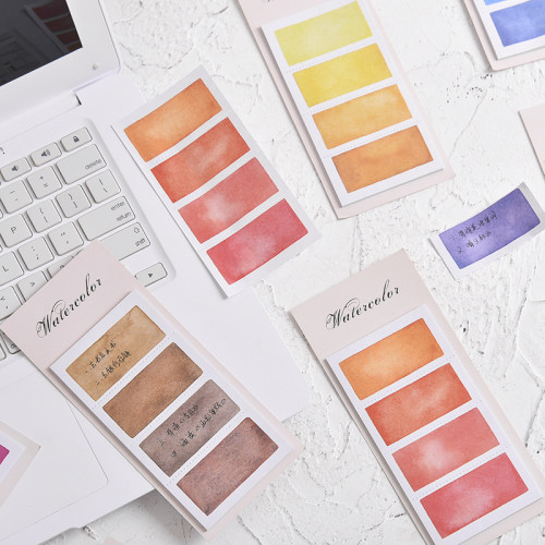 Creative cute colored school student sticky label tag memo pad self-adhesive notepad stationery supplies