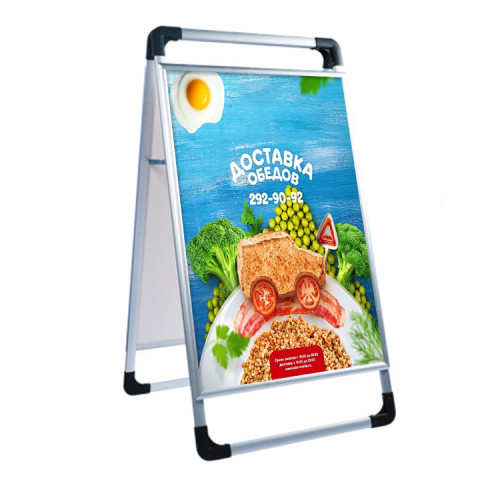 Expomax Portable Board Poster Stand Up Advertising Portable Aluminum Board Frame Poster Stand For Display
