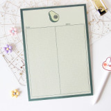 Cute kawaii Japanese  Plaid flower avocado cute student note book set customize  stationery can tear 80 sheets