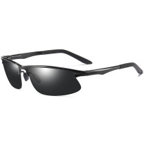 69726 Superhot Eyewear Aluminum Magnesium Outdoor Spring Hinges Sun glasses Black Men's Polarized Sunglasses