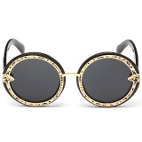 Fashion Sunglasses Women Brand Designer Glasses for Women oculos de sol Feminino Steampunk Mental Frame Polarized Blue 127601