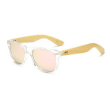 Superhot Eyewear 70107 Custom Logo Brand Polarized Square Bamboo Sunglasses
