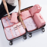 Custom Logo Printed travel bags luggage set New Design Waterproof 7 Pcs Travel Storage Organizer Bag Set