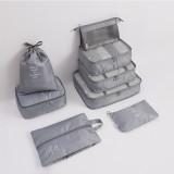 New Product Nice Large Polyester Foldable Organizer Travel Bags Travel Luggage 7 pcs Packing Cubes Travel  Organizers Set