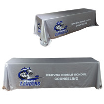 Expomax Custom Design Printing Stretch Trade Show Table Square Stretch Table Cloth Trade show Table Throw
