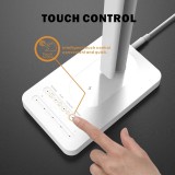 LED Table Lamp with Wireless Charger USB Port Dimmable Eye-friendly Table Lamp Touch Control Reading Lamp Night