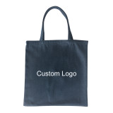 Wholesale Custom Logo Printed Eco Friendly Soft Denim Fabric Foldable Grocery Shopping Tote Bag