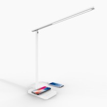 LED Table Lamp with Wireless Charger USB Port Dimmable Eye-friendly Table Lamp Touch Control Reading Lamp Night