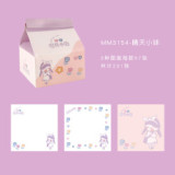 Cute kawaii  gradient classification index stickers memo pad creative milk carton notes customize  stationery 201  sheets
