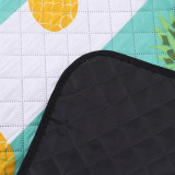 Custom Recyclable Printed Quilted Picnic Large Blanket With Tote Outdoor Waterproof Aluminum Coating Beach Blanket