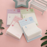Cartoon creative colorful lattice cute note student  memo pad message paper note pad customize 4 models