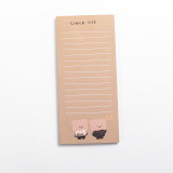 Creative cute sticky note student  memo pad Cartoon plaid cute bear can care convenient message paper note pad customize