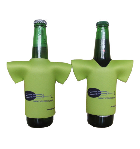Neoprene T-shirt beer bottle cooler