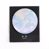 Creative Science Fiction Planet Convenience Sticker Self-adhesive Starry Circular Notepad Stationery N Times Sticker