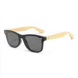 70507 Superhot Eyewear 2019 Square One Piece Lens Custom Logo Bamboo Sunglasses