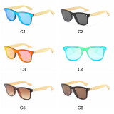 70507 Superhot Eyewear 2019 Square One Piece Lens Custom Logo Bamboo Sunglasses