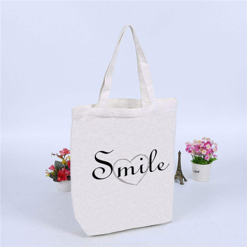 Eco Reusable Cotton Canvas Grocery Tote Shopping Bag With Custom Printing