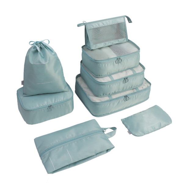 New Product Nice Large Polyester Foldable Organizer Travel Bags Travel Luggage 7 pcs Packing Cubes Travel  Organizers Set