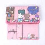 Creative cartoon hut boxed notes pad,Student Multi-function Memo Pad Set Message 480pcs