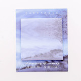 Creative oil painting style square torn message N times sticky note memo note paper