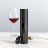 Plastic Black Corkscrew Set Custom Logo Battery Operated Rechargeable Electric Automatic Wine Bottle Opener