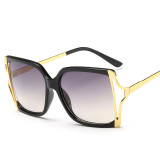 2017 NEW Gradient Points Female Sun Glasses Brand Designer Gold Metal Pierced Sunglasses OEM Women oculos lunette femme 133401