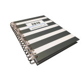 Personalized Custom Mens Planner Striped Notebook Spiral Wire Planner