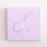 Cartoon Pink Dream Unicorn  Sticker Student Portable Note Book Office Square memo pad Sticker