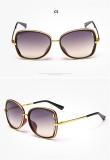 2017 Gold Alloy Frame Butterfly Shape Classical Style PC Lens Taizhou Sunglasses Factory OEM Eyewear 138501