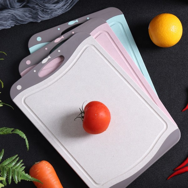 Wheat Straw Plastic Chopping Board Multifunctional Chopping Cutting Board For Kitchen
