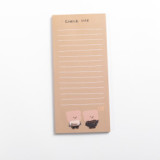 Creative cute sticky note student  memo pad Cartoon plaid cute bear can care convenient message paper note pad customize