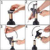 Good Quality Luxury Ladies Friendly Lever Principle Wine Bottle Opener Rechargeable Wine Corkscrew Rabbit Wine Opener Set