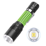 pen clip xhp50 zoomable Silicone anti-skid pipe turch light led flashlight torch tactical flashlight with pressure switch