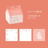 Cute kawaii  gradient classification index stickers memo pad creative milk carton notes customize  stationery 201  sheets