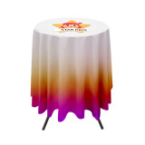 wholesale outdoor advertising print designs cloth round table cover with logo