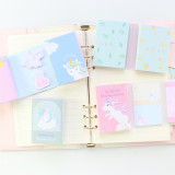 Candy cartoon unicorn pattern student sticky memo pad set stationery,cute colorful writing notes pad for kids,240 pcs