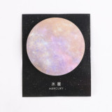 Creative Science Fiction Planet Convenience Sticker Self-adhesive Starry Circular Notepad Stationery N Times Sticker