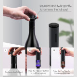 Rainbow Lithium Battery Electric Bottle Corkscrew Custom Logo With Foil Cutter One Touch Automatic Wine Bottle Opener