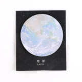 Creative Science Fiction Planet Convenience Sticker Self-adhesive Starry Circular Notepad Stationery N Times Sticker