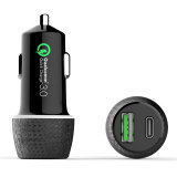 Portable Car accessories usb-c QC3.0 mobile phone Car Charger for iphone