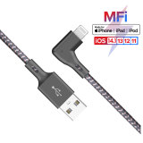 High quality OEM 90 degree MFI 1m USB Charger C89 Lighting For Apple ladekabel charging wire For iPhone 12 USB data cable
