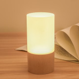 Natural beech wood bedside lamp Small Night Light Wooden Fabric Simple Desk Lamp For Bedroom