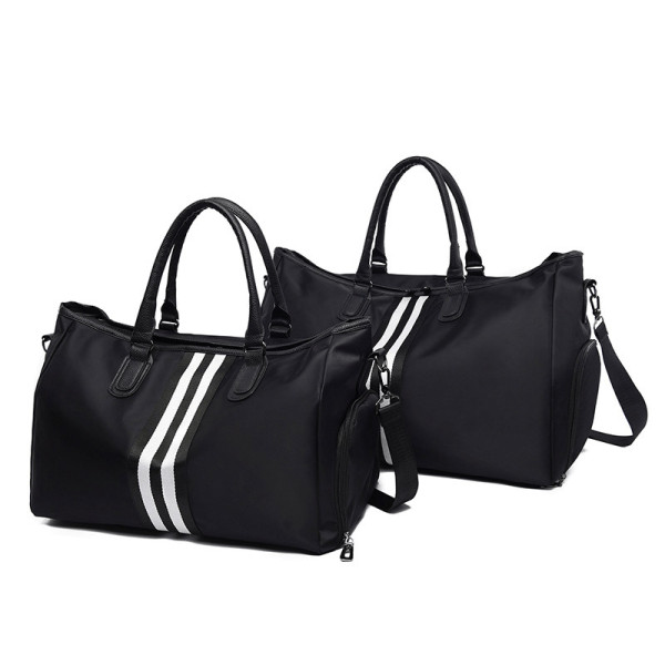 New Korean Fashion Travel Bag Custom Printing Sports Gym Luggage Bags with Independent Shoes Pocket